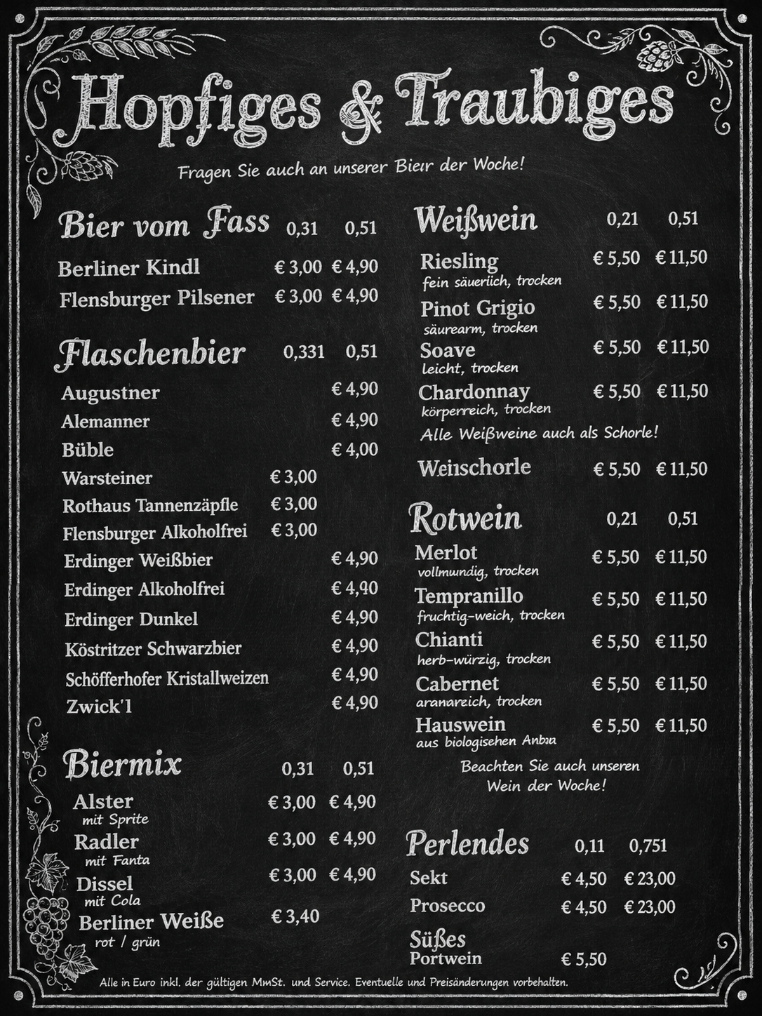 Hopfiges und Traubiges