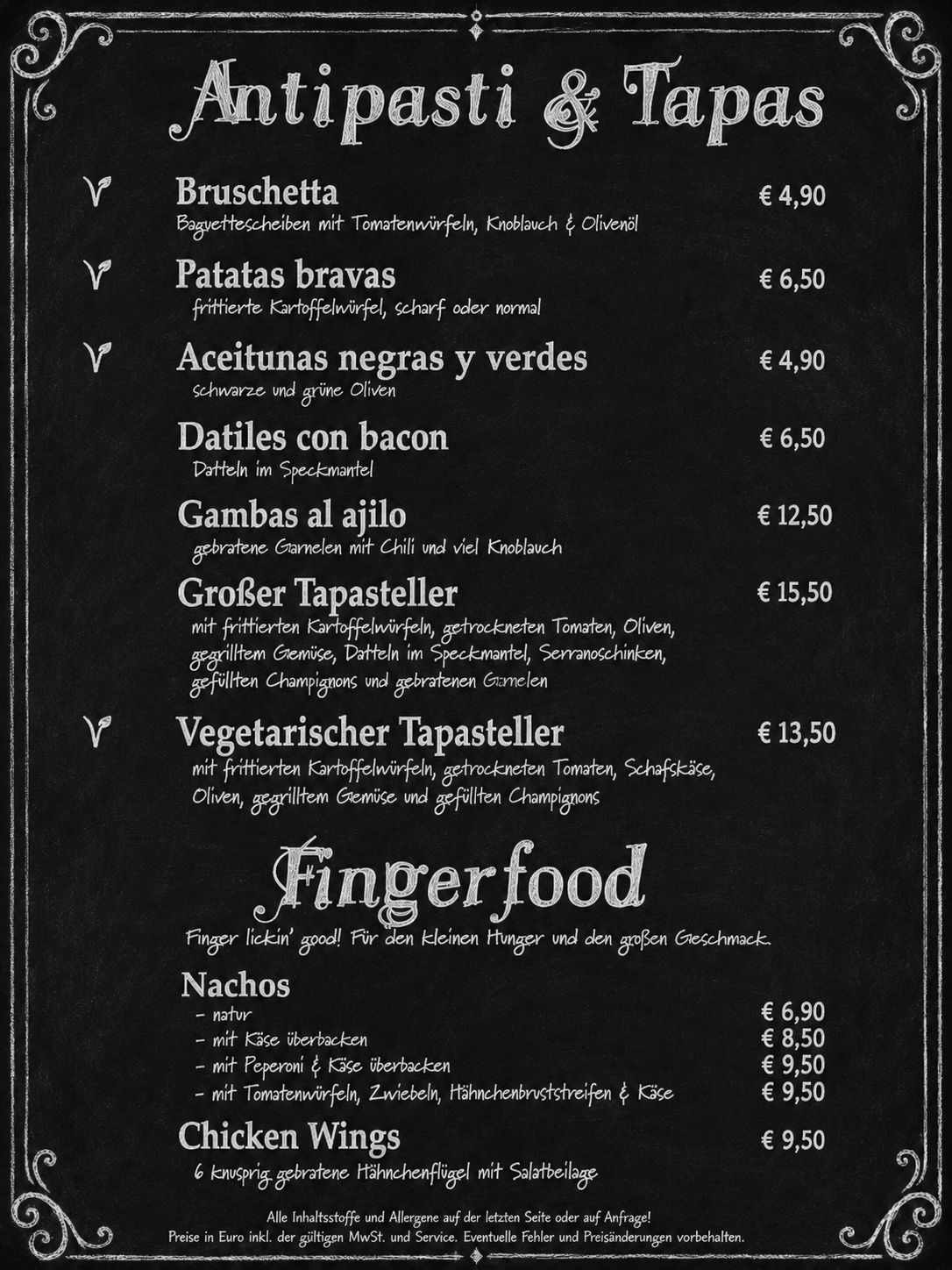 Antipasti und Tapas